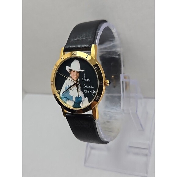 Donna Fargo Image Country Music Gold Tone Quartz Watch New Battery Vintage USA main image 12
